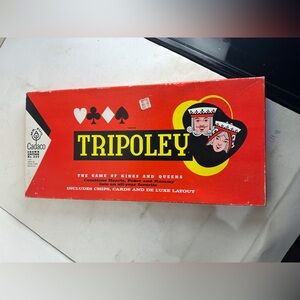 Vintage 1965 Tripoley Card Game Set Cadaco Crown Edition No. 225